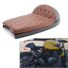 Seat Retro Pan Base Vintage Cushion Scrambler Saddle Motorcycle Cafe Racer po