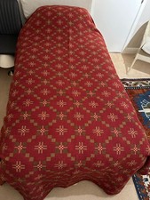  Welsh reversible blanket from Melin Tregwynt, Chestnut Red, size 260cm/183cm