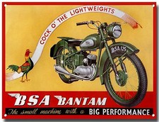 BSA BANTAM METAL SIGN.CLASSIC
