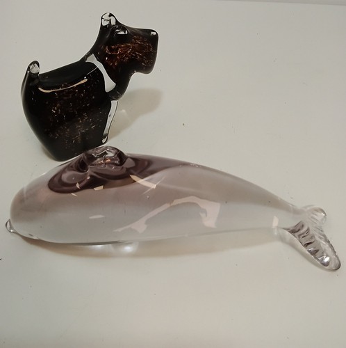 Wedgwood glass dolphin and - wedgwood,