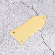 3 Holes Metal Truss Rod Cover with Screws Guitar Bass Replacement (Gold)
