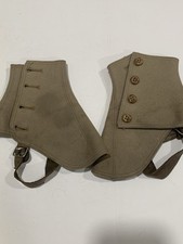 SPATS HY-GRADE GRAY OVERGAITERS 4 BUTTON BOOT PAIR, felt wool VINTAGE