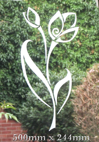 Large etched glass vinyl - etched,