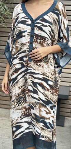 Animal print kaftan tunic - kaftan,