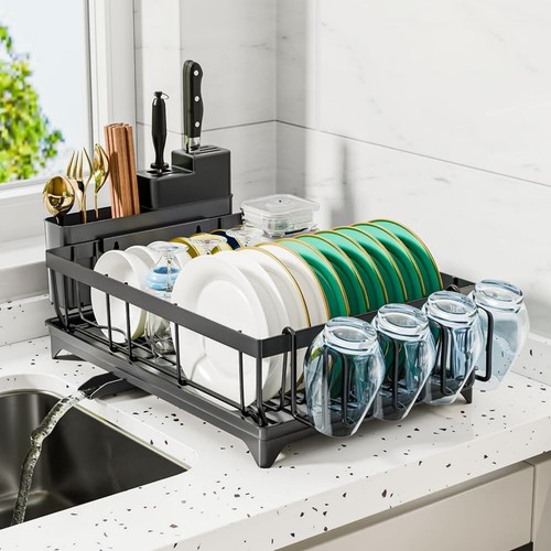 Large dish drainer - dish, black