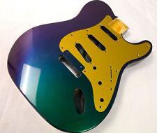 Tele Strat Hybird Body With Pickguard 2 pcs Alder SSS Chameleon  ≦ 2.0kg