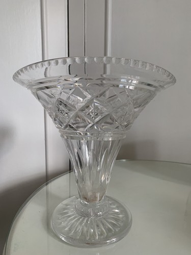 Vintage clear glass flower - vintage,