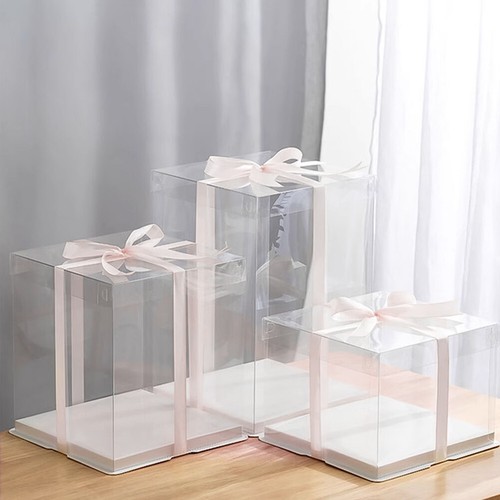 Clear pvc gift boxes cake - clear,