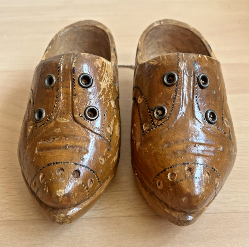 Vintage wooden dutch clogs - vintage,