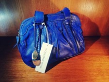 John Rocha Leather Handbag Blue