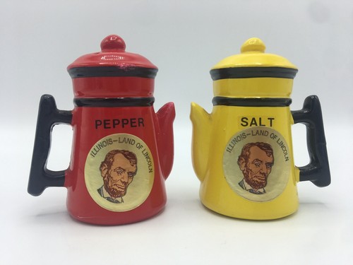 Vintage yellow red coffee - yellow-red, pot