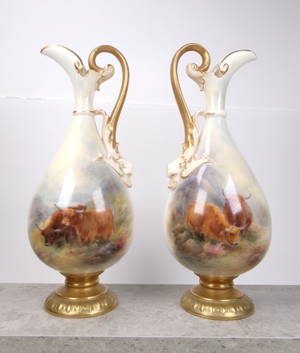 Pair royal worcester hand - of,