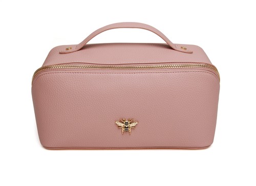 Large pink train case - large,