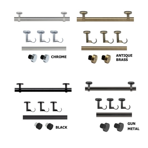 Eyelet curtain pole set - ,, top