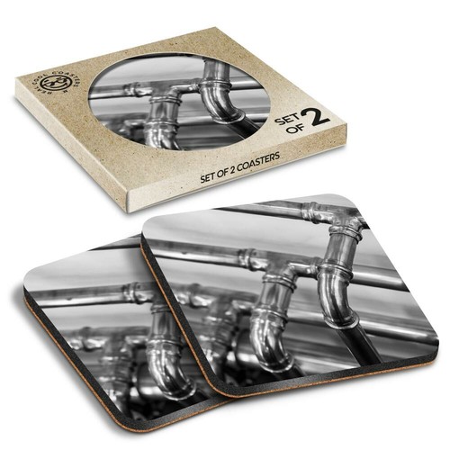 Boxed square coasters bw - 2,