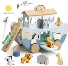 Wooden Noahs Ark Toy -