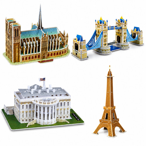 Set landmark buildings 3d - , 4