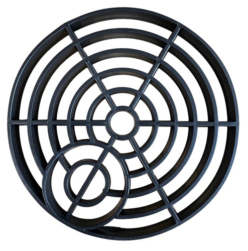 Round outdoor drain - round, cover