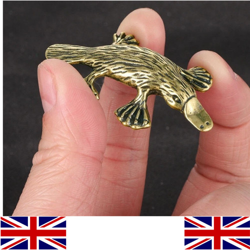 Brass platypus statue - brass,