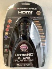 NEW Monster 140747-00 UHD UltraHD Black Platinum 27.0 Gbps HDMI Cable 8K x 4K