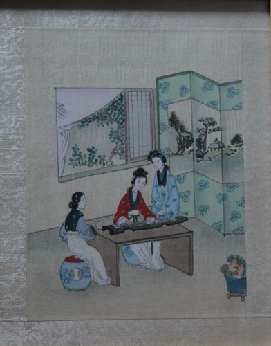 Vintage chinese silk painting - silk,