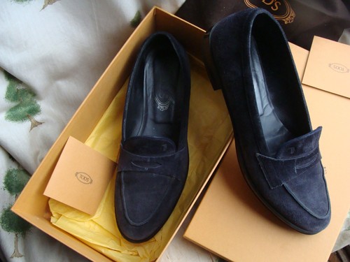 Tods blue suede leather - suede,
