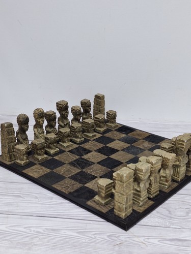 Antique african chess set with - antique,