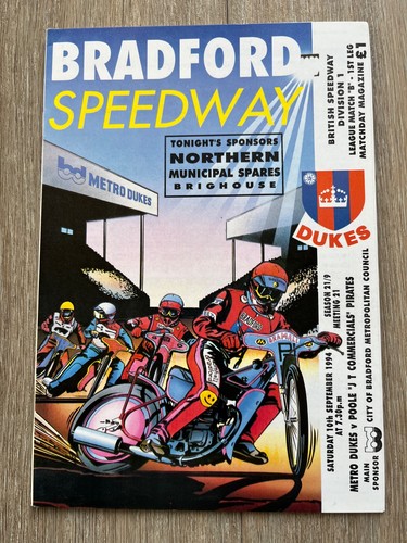 Bradford speedway programme - bradford,