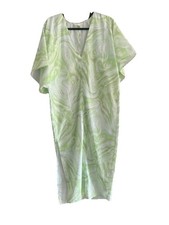 H&M Green Swirl Satin Kaftan