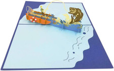 Fishing Boat Pop up Card - Birthday Card, Retirement Card, Fathers Day, Mothers 