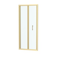 800mm Brushed Brass Bi-fold