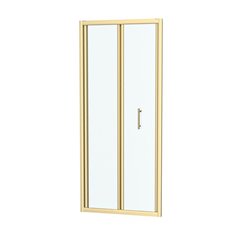 800mm brushed brass fold - brass, bi-fold