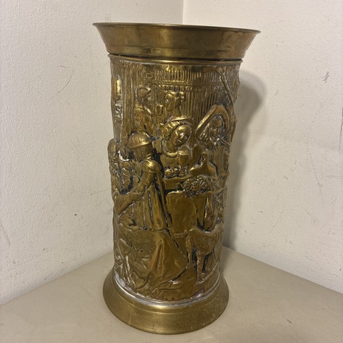 Vintage brass umbrella cane - umbrella,