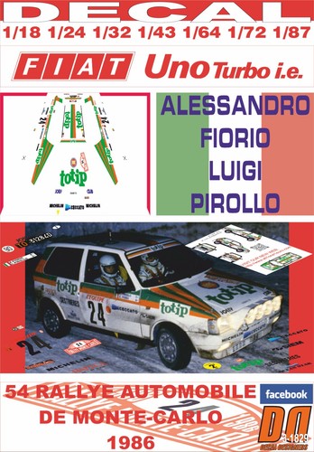 Decal fiat uno - uno, turbo
