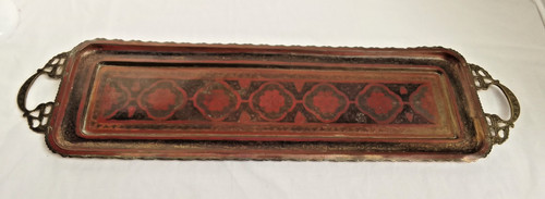 Vintage brass etched indian - etched,