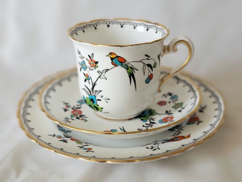 English tuscan porcelain trio - tuscan,