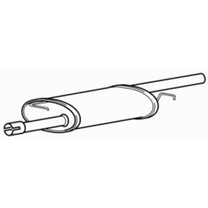 Centre exhaust middle silencer - centre,