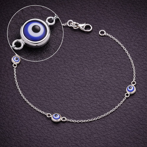 Bracelet evil eye silver - evil,