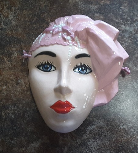 Vintage ceramic lady - ceramic, face