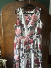 Floral Rose Fit And Flare Occasion Dress 14 Stella Morgan 