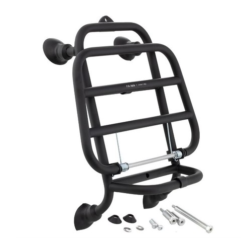 Black front fold down rack - front,