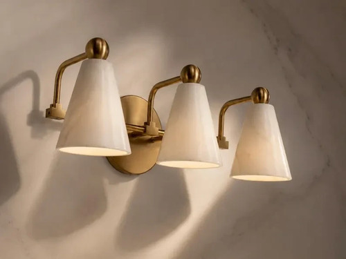 Vintage brass alabaster - brass,