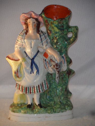 Antique staffordshire flat - staffordshire,