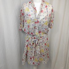Valentino Intimo Peignoir Vintage Womens Slip & Dressing Gown Set Floral Size S