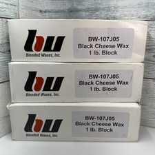 Blended Waxes, Inc. Black Cheese Wax 1 Pound Block Purpose Made in the USA 3 Pk