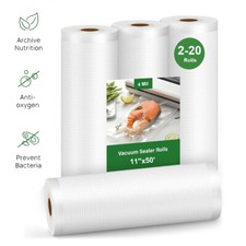 11"x50' Roll Vacuum Sealer Bags Sous Vide Food saver 4 Mil Embossed Heavy Duty