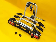 Cycle Carrier 3 Bikes Towball Mounted 45kg Car Rear Tow Bar Ball Tilting Rack UK
