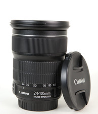 Canon EF 24-105mm F3.5-5.6 IS Image Stabilizer STM Lens, F&R Caps, Excellent.
