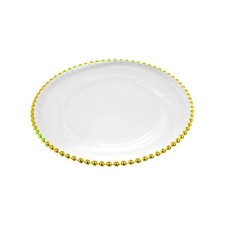 Elegant Glass Plate 33cm