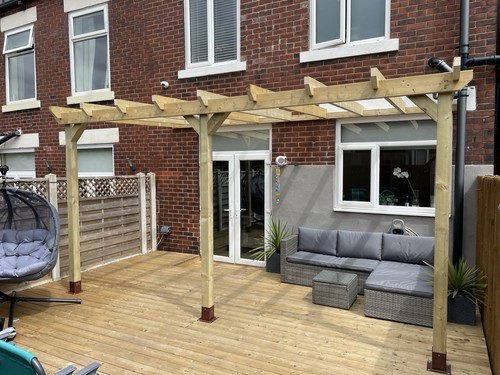 Wooden pergola lean - wooden, to